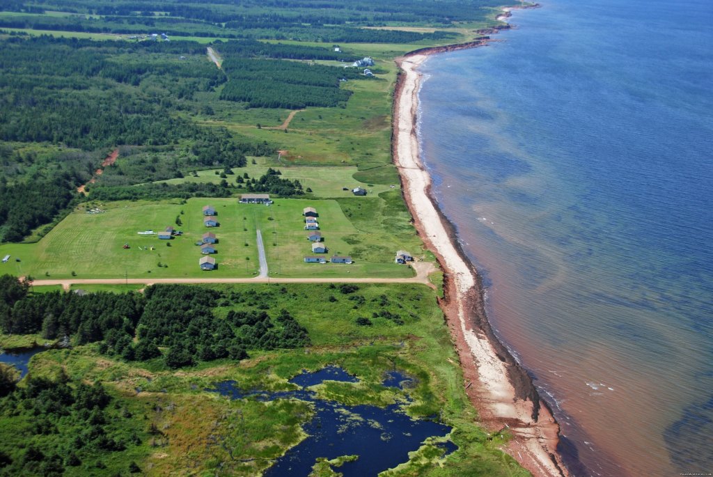 Ariel View - to the West | Warren's Beachfront Cottages | Image #2/23 | 