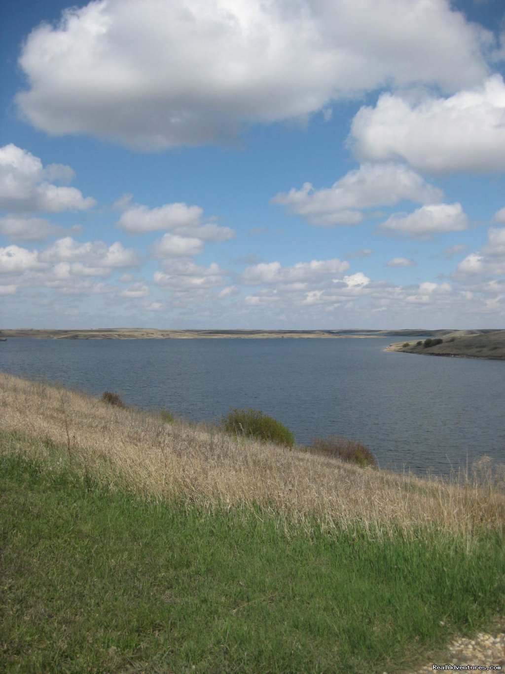 View of lake behind the cabins | Fish,Golf,or just hit the water @ Bentwood Kabins | Midale, Saskatchewan  | Hotels & Resorts | Image #1/4 | 