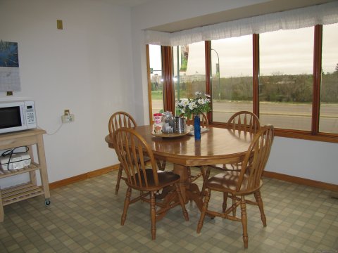 College Drive Lodge view from the kitchen area