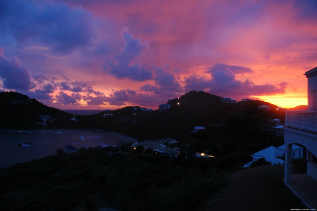 Sunset as seen from South Porch | Gorgeous, Ultra-Private Oceanside Villa | Image #5/21 | 