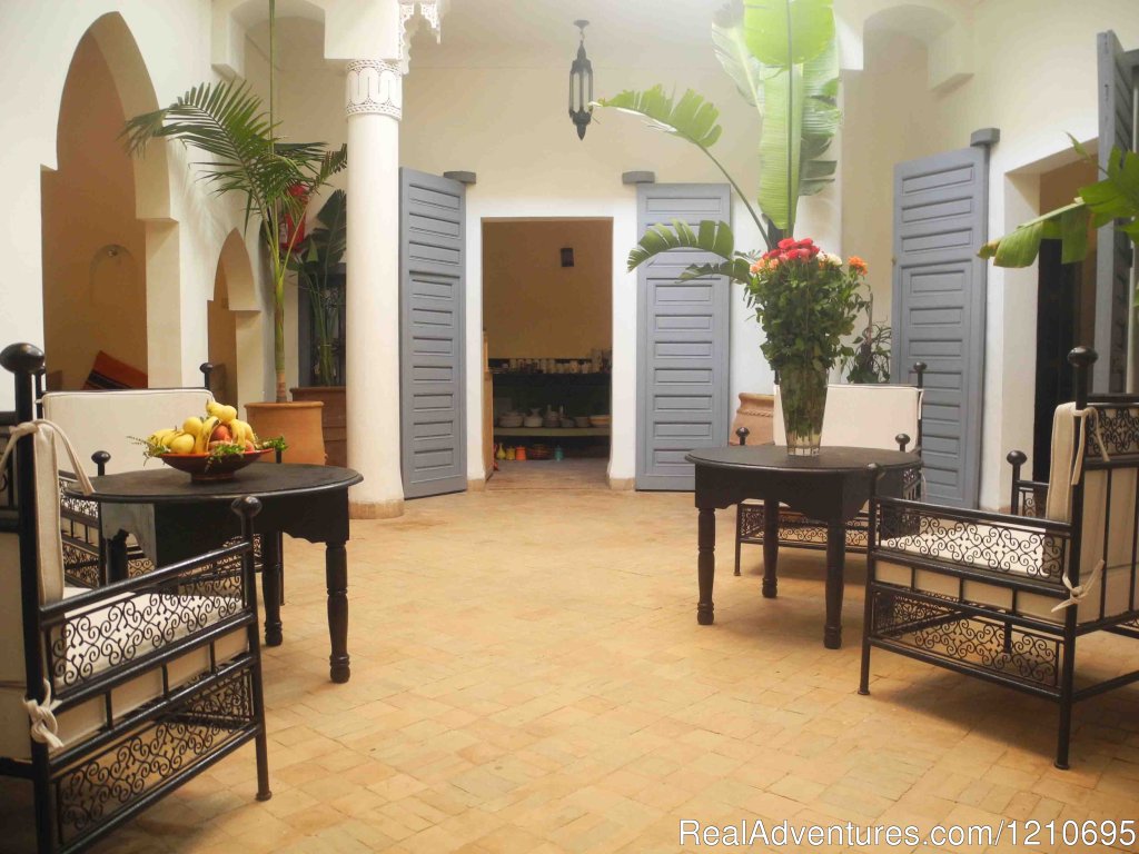 Riad Linda courtyard | Riad Linda - Great Central Location | Marrakech Medina, Morocco | Vacation Rentals | Image #1/26 | 