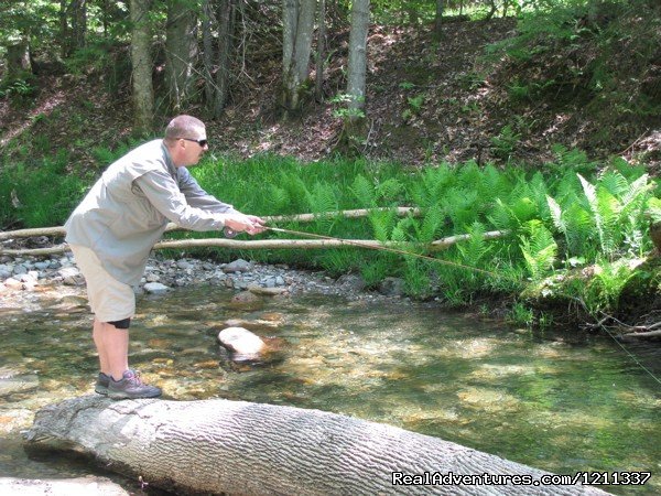 Fly fishing in Bull Run Brook | The Woods Lodge, a Great Getaway any size Group | Image #5/6 | 