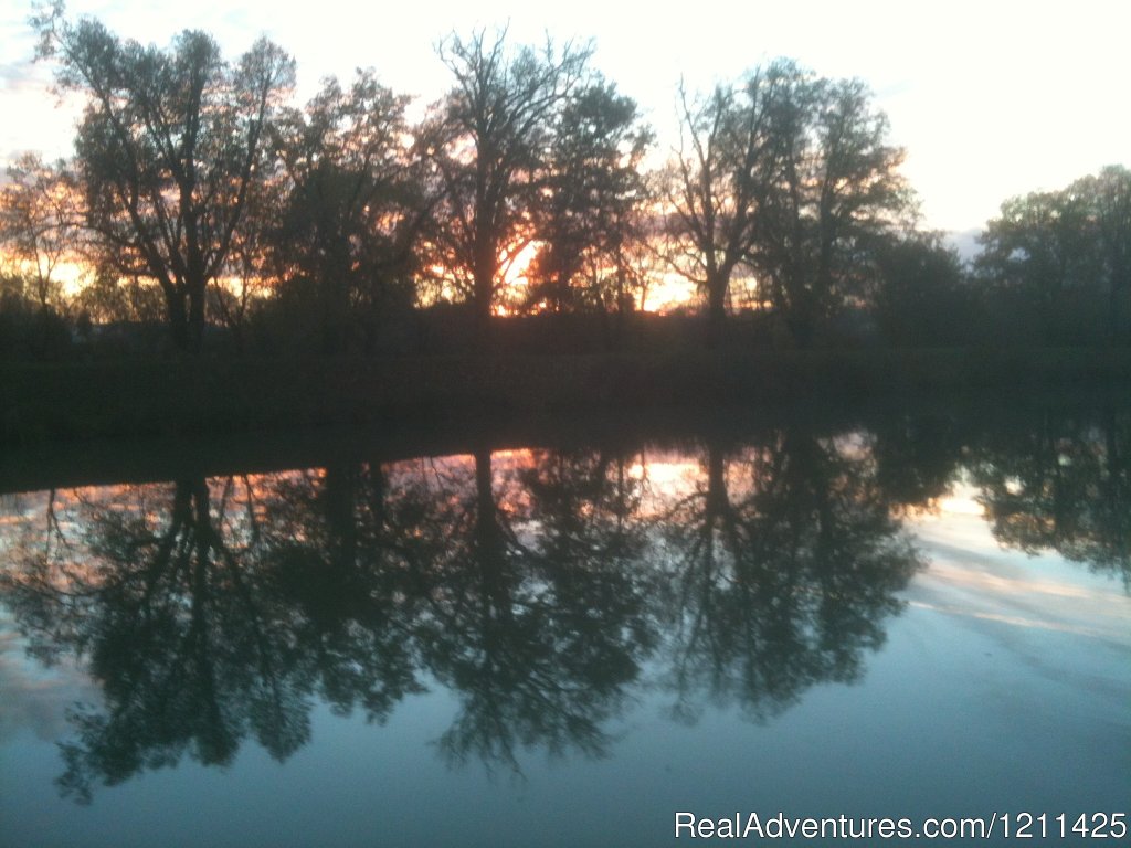 Sunset in Montauban port. | Barge Cruise in France, Holland & Germany. | Image #4/13 | 