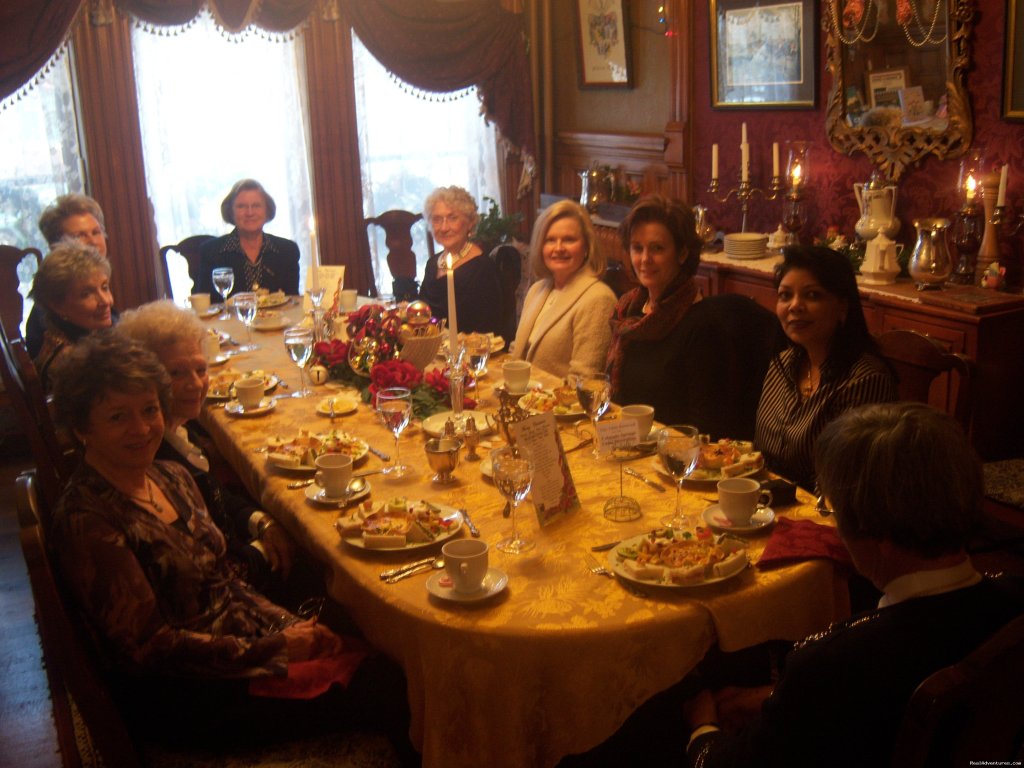 Tea in the Dining Room at the Castle Marne in Denver, CO | Historic Victorian Castle Marne Bed & Breakfast | Image #5/15 | 