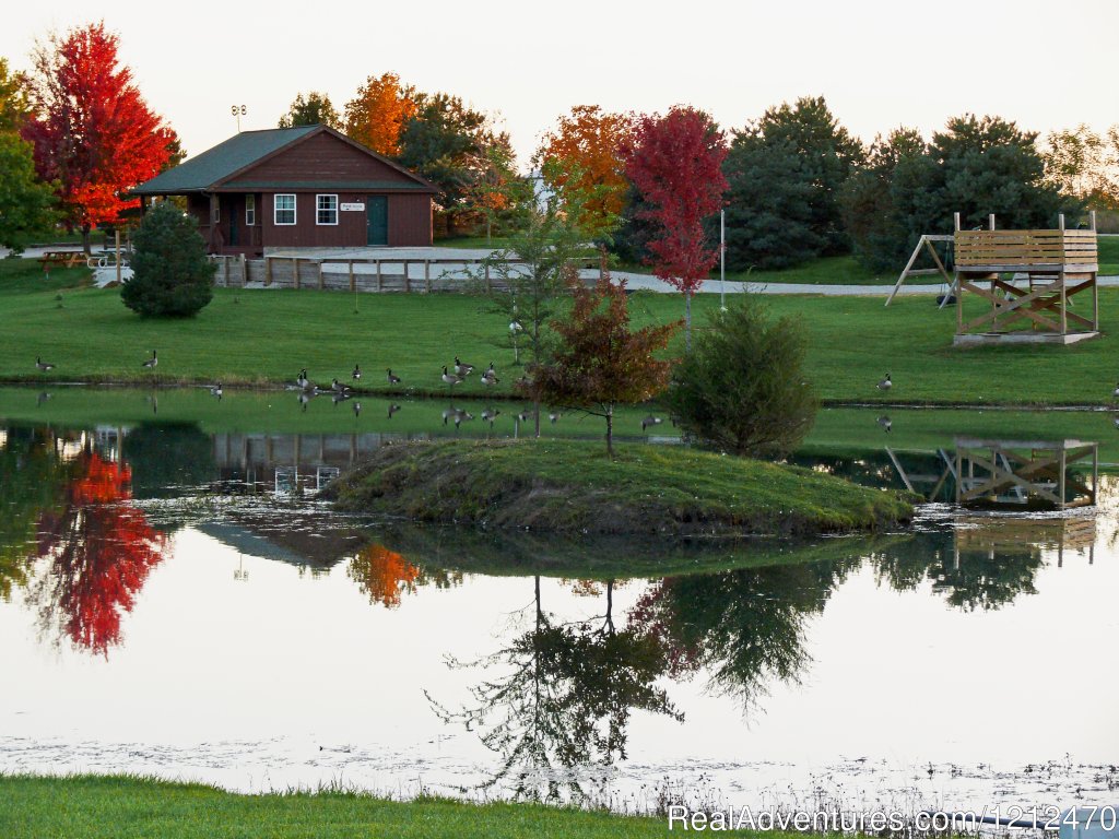 Bunkhouse and pond | Pine Ridge Retreat & Lodging | Image #4/17 | 