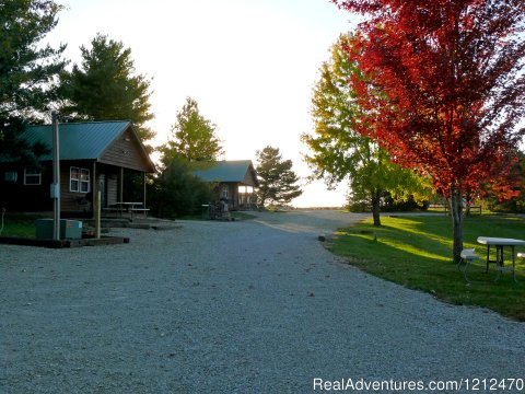 Cabins 1 and 2 in fall