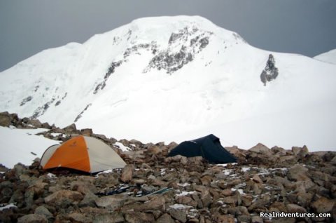 Camping up in the mountains