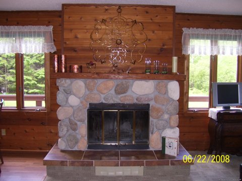 Wood fireplace