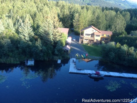 Bear Lake Lodgings B&B, Aerial View from our airplane.