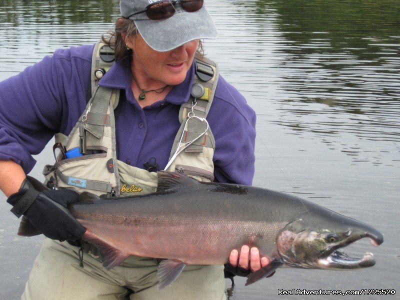 Silver Salmon in Prince William Sound, AK | Get Started Fly Fishing with us in Alaska | Image #3/12 | 