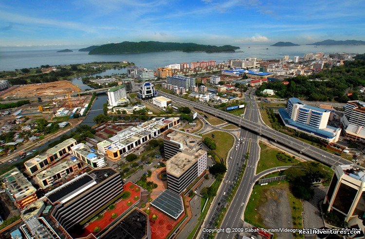 Aerial view of Kota Kinabalu | 5d/4n Sabah Below The Wind Esplanade Packages | Kota Kinabalu, Malaysia | Sight-Seeing Tours | Image #1/23 | 