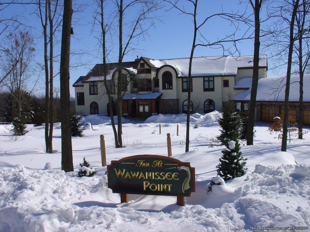 Winter Scene ,Parking Lot View | Inn at Wawanissee Point | Baraboo, Wisconsin  | Bed & Breakfasts | Image #1/16 | 