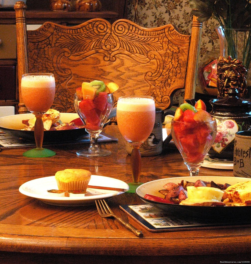 Cobblestone Gourmet Breakfeat | Romantic Weekend Getaways At The Cobblestone B&B | Birchwood, Wisconsin  | Bed & Breakfasts | Image #1/5 | 