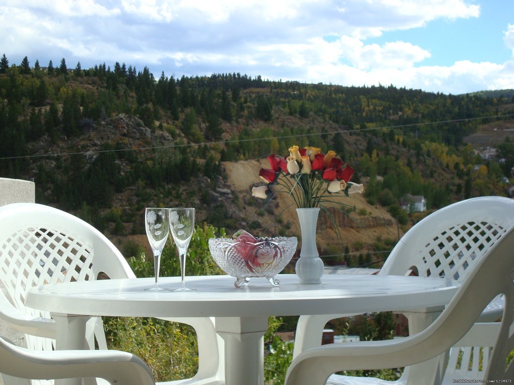 Great Mountain/hill And City View From The Patio | Victorian Retreat In Historic Town:  Mtn View | Central City, Colorado  | Vacation Rentals | Image #1/25 | 