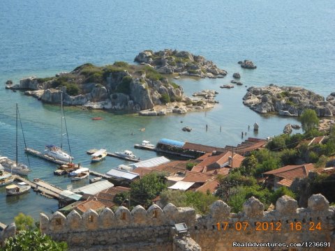 The view from Simena Castle.