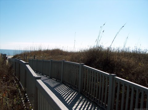 Entrances to Beach From Resort