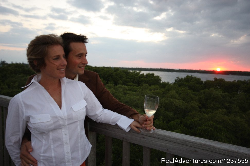 Don't miss the beautiful sunsets from atop the widow's walk. | Seabird Key, Private Island,  Sandy beach & boat | Image #22/24 | 