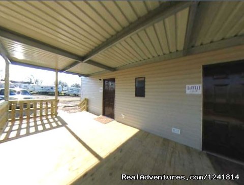 Porch area Laundy and Restrooms