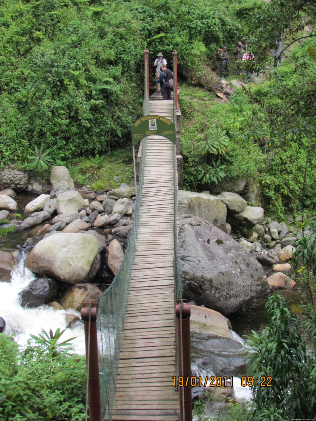 Upper Mubuku River bridge. | Trek the Rwenzoris 5109m high (the alps of Africa) | Image #7/7 | 