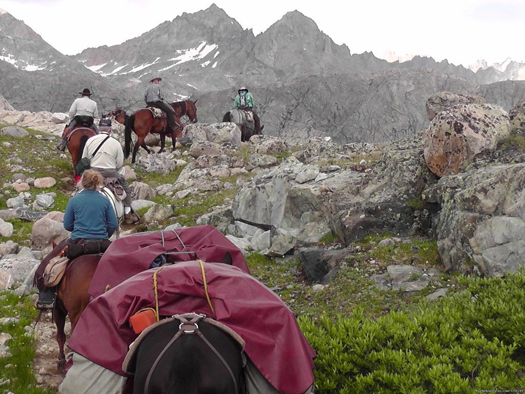 Packing into Elbow lake to fish for golden trout | Mule Shoe Outfitters | Pinedale, Wyoming  | Fishing Trips | Image #1/22 | 