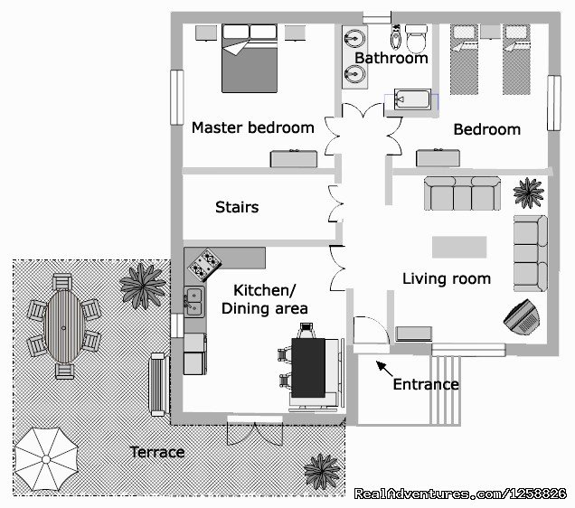 Floor plan apartment Loggione | Holiday Home I Due Padroni - Wine region Milan | Image #11/18 | 