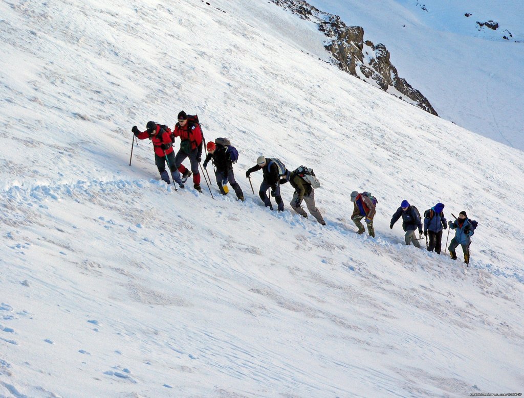 Skiing in toubkal ascent highest peak in nord afrique | Atlas Mountain Trek ,trekking & Hiking In Morocco, | Image #6/6 | 