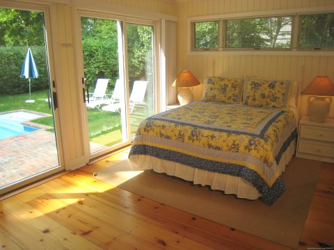 Master Suite with tiled bathroom and swedish sauna.