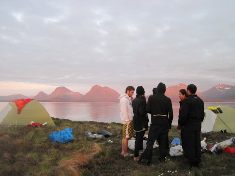 Campsite at the ocean