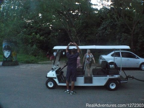 Cart For The Shuttle Boat Service To The Beach