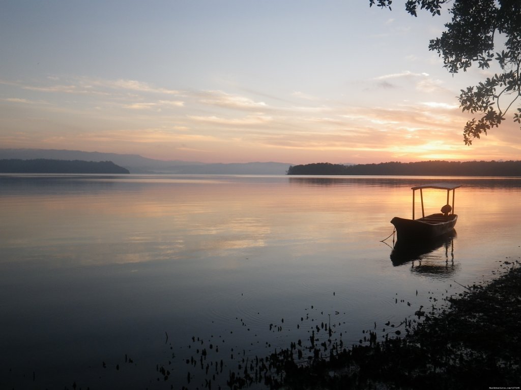 Sunset at Playa Finca de Nada | Private Tropical Fjord Beach Primary Rainforest | Image #2/8 | 