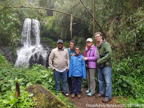 At Bale Mountain Park enjoying Water falls at Harena Forest