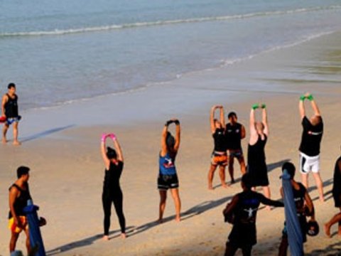 Yoga Time On The Beach