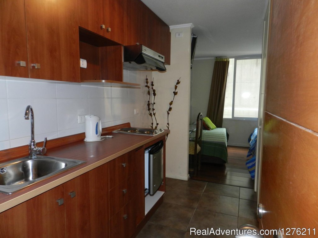 Entrance & kitchen | Best Location furnished Apart Santiago Downtown | Santiago, Chile | Vacation Rentals | Image #1/14 | 