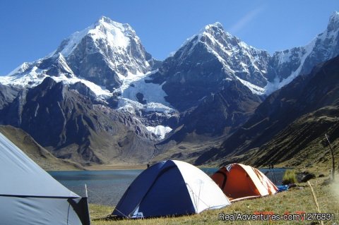 Trekking in Huayhuash, Peru.