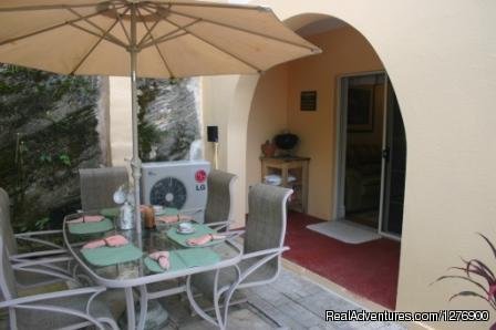 Outside Patio | Beautiful Apartment near Golf and Beaches-sleeps 4 | Image #9/9 | 