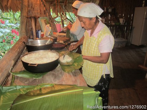 Wood oven cooked typical food