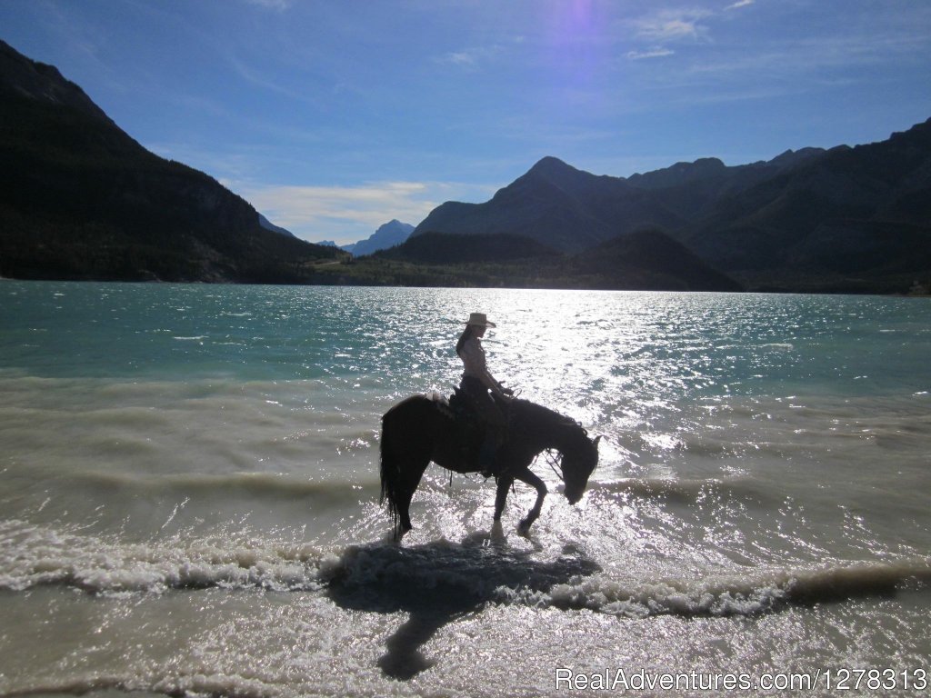 Rafter Six Ranch - Serene ride to the Lake | Cowley's Rafter Six Ranch-trail Riding Specialists | Image #3/4 | 