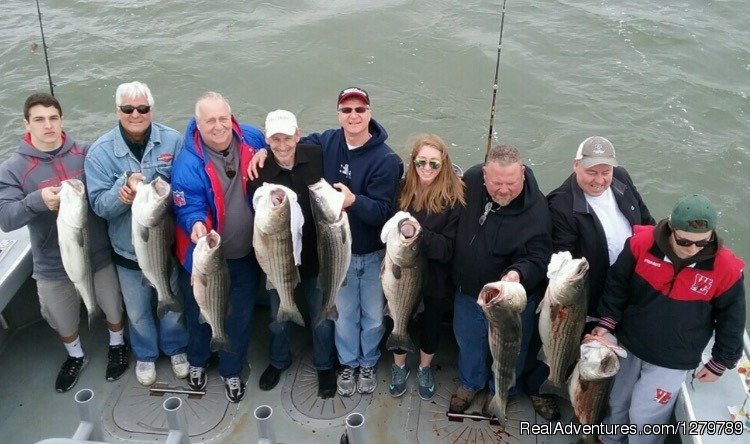 Miles of smiles and plenty of Jumbo Striped Bass. | Down Deep Sport Fishing Fleet | Image #6/20 | 