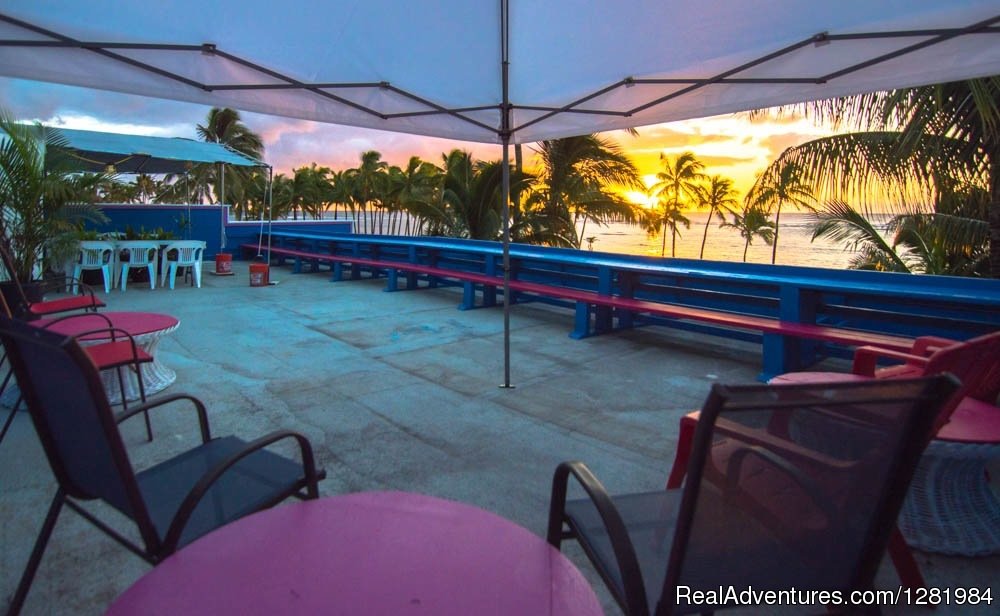 Our Upper Deck Lagoon / Ocean View Deck. Sunrise... | Kauai Beach House Hostel | Image #4/5 | 