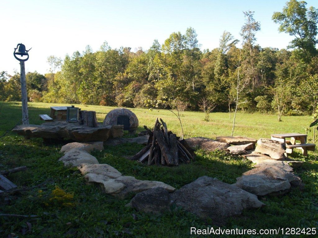 The fire pit. | Unique Lodging Hidden Cave Ranch Bed and Breakfast | Image #19/23 | 