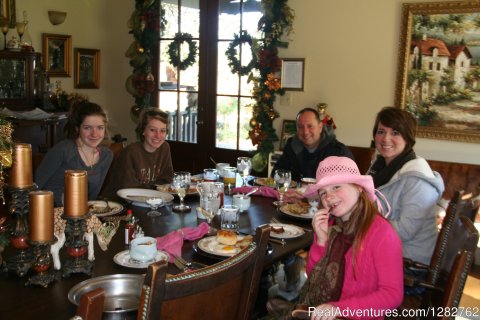 Breakfast in our dining room