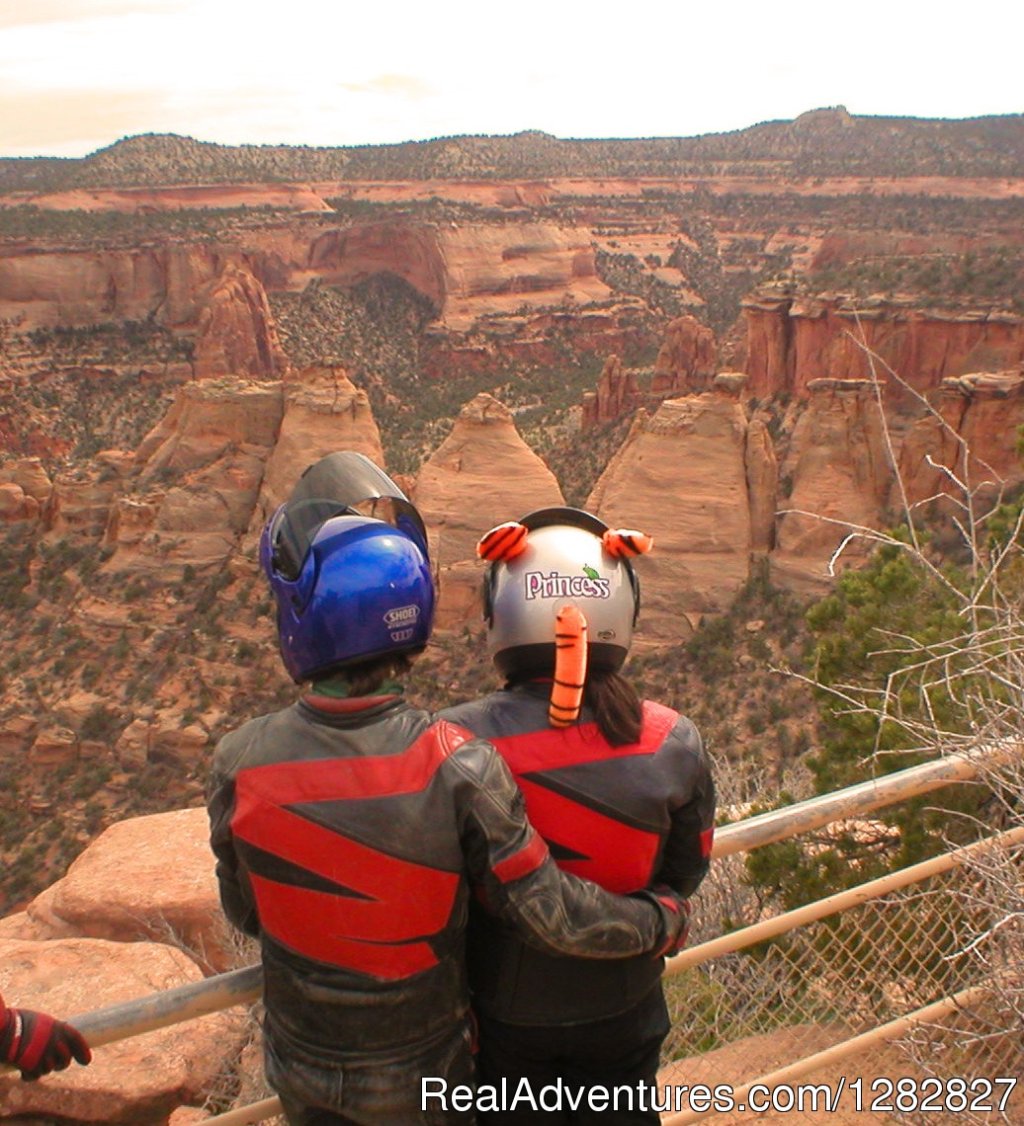 Having a look at a beautiful canyon. | Luxury Custom Motorcycle and Sports Car Tours | Image #3/4 | 