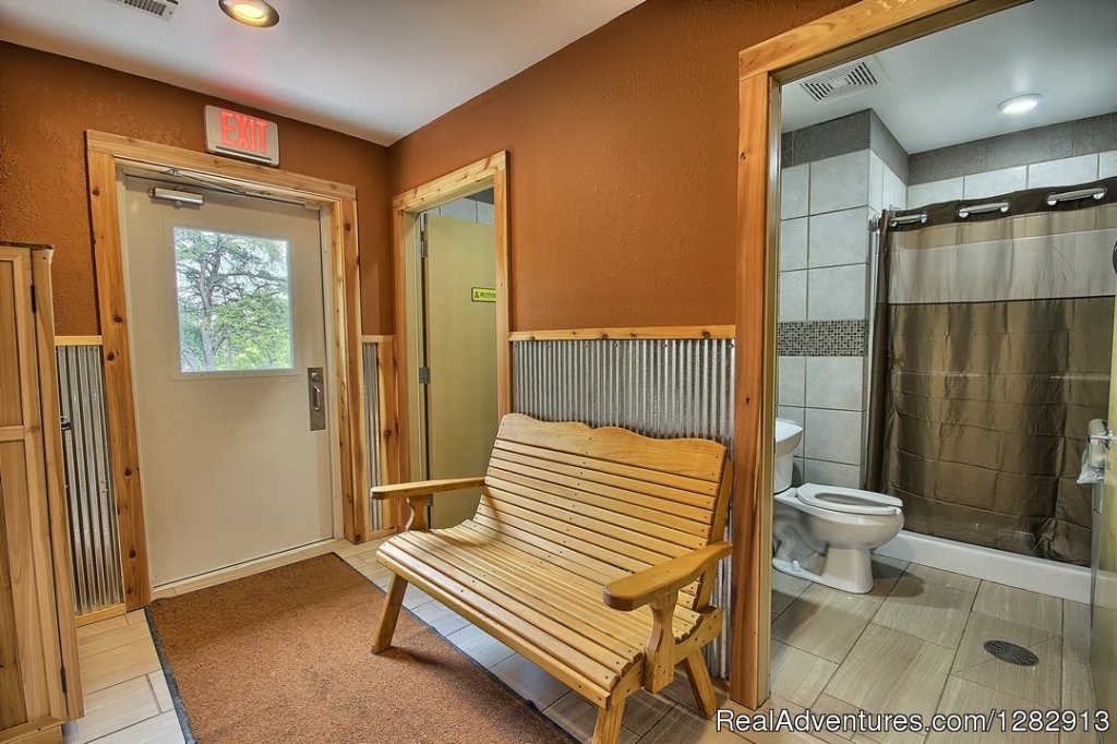 Beautiful Shower Facilities | Hocking Hills KOA & Gem Mine | Image #3/6 | 