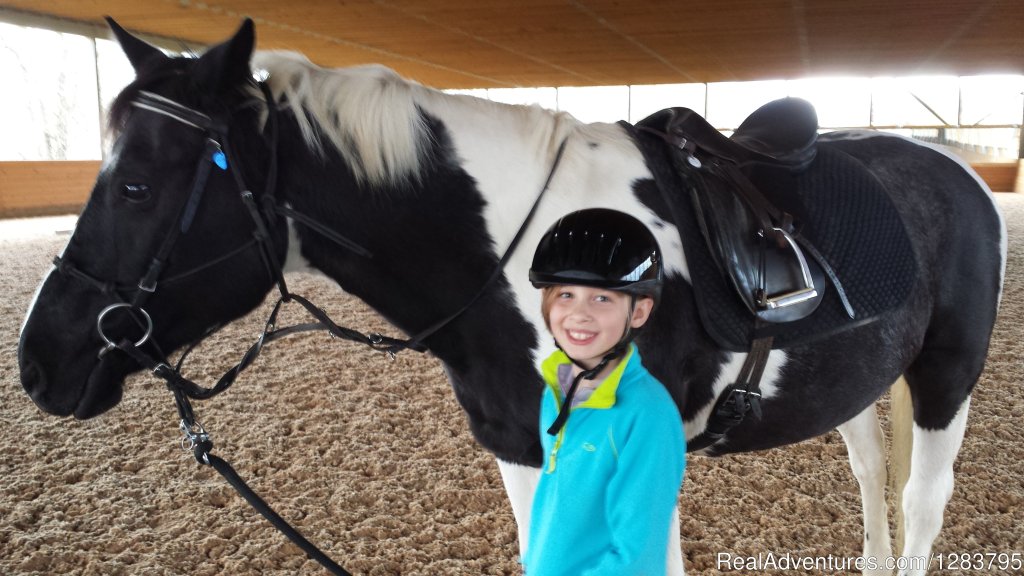 Student with our Quarter-back Kookaburra | Lantern Lane Farm | Leesburg, Virginia  | Horseback Riding & Dude Ranches | Image #1/3 | 