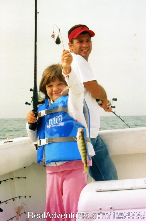 Perch fishing with the kids