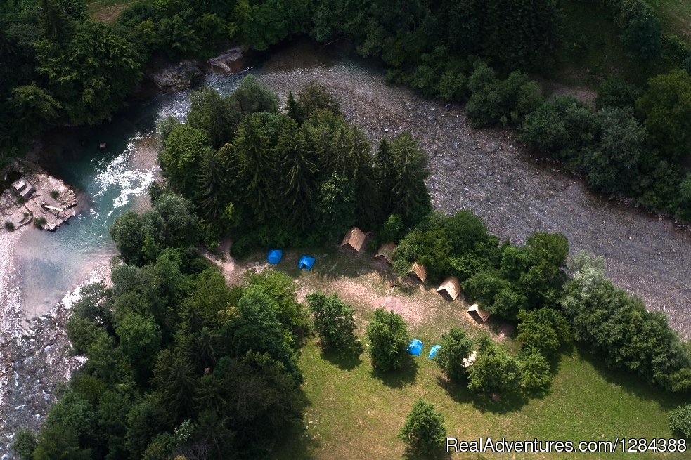 Naturplac from the air | Open air hostel NaturPlac | Ljubno Ob Savinji, Slovenia | Youth Hostels | Image #1/26 | 