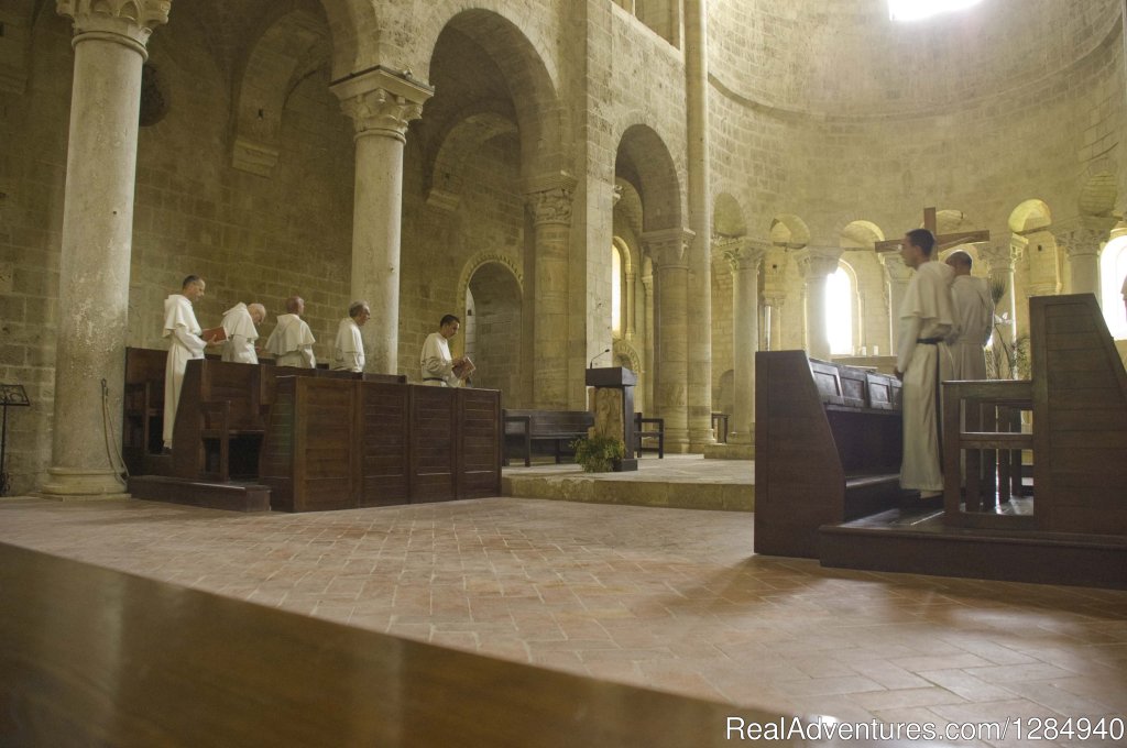 listen to the Gregorian Chants at the end of the walk | Tuscany Hilltop Towns Walking Tour May 8-15, 2016 | Image #8/23 | 