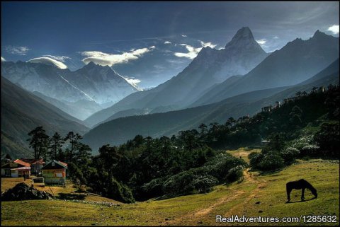 View from tyangboche monastry