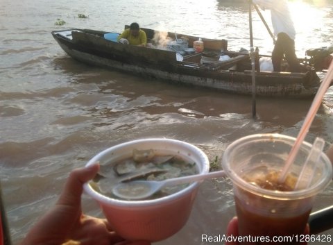 Breakfast on Cai Rang Floating Market