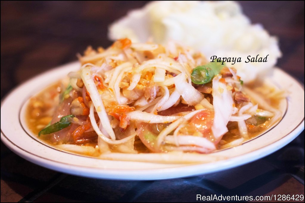 Papaya salad,PennThai Thai cooking class in Phitsanulok | Thai Cooking Class In Phitsanulok | Image #13/14 | 